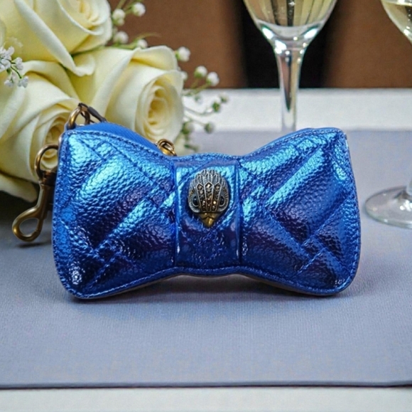 Kurt Geiger Quilted Bow Bagcharm/Pouch - Picture 2 of 6